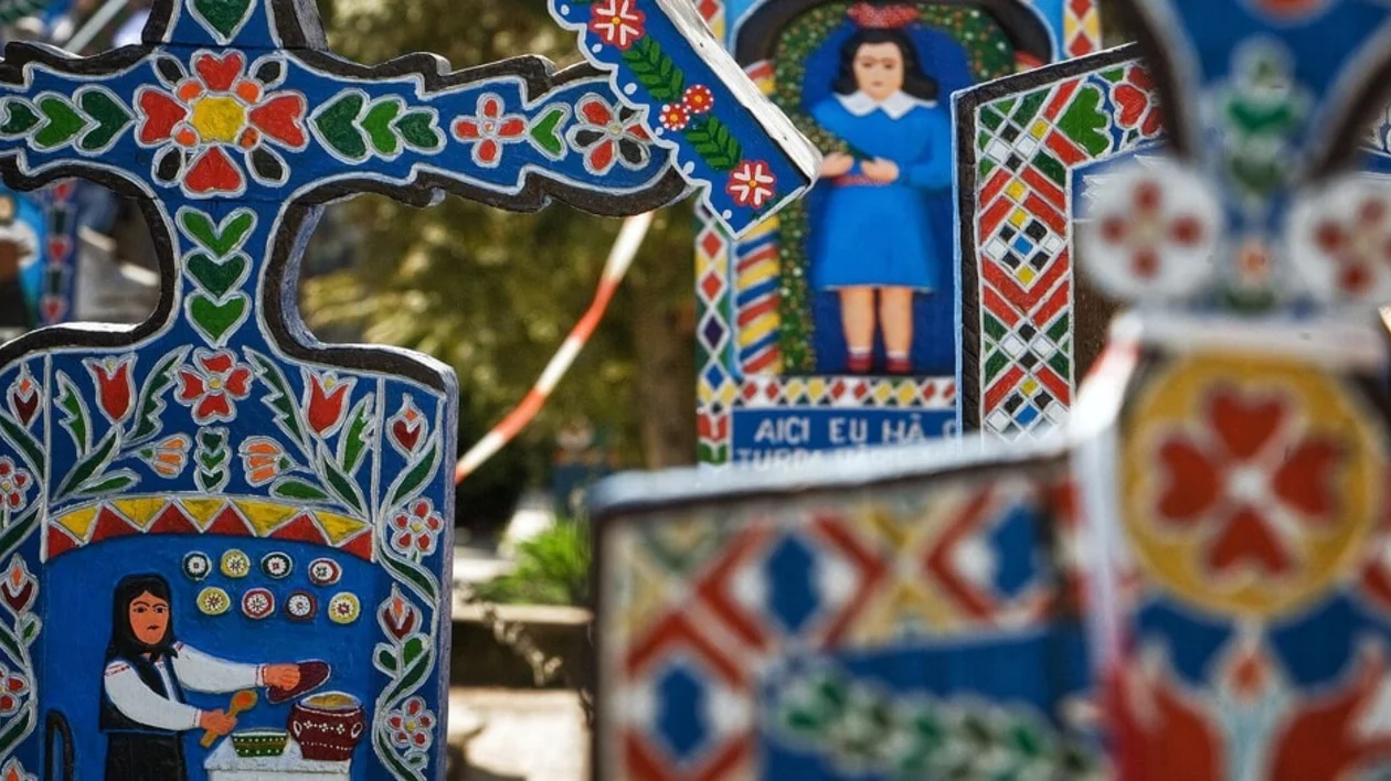 The Merry Cemetery from Sapânța