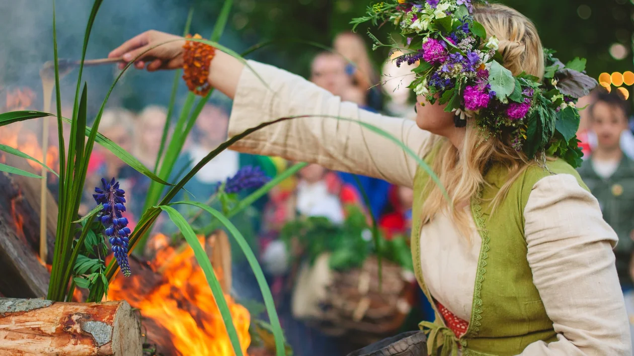 Midsummer festival in Valmiera, Latvia