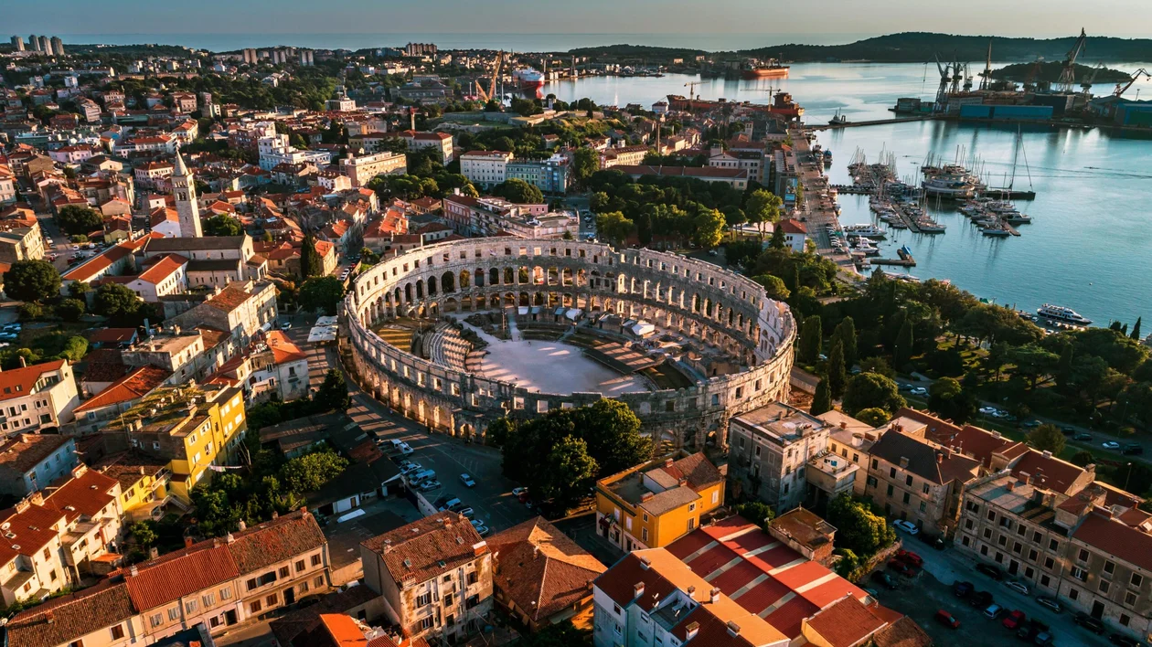 Aerial view of Pula, Croatia