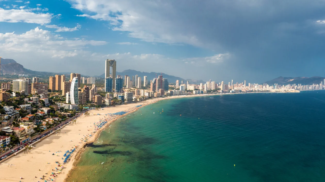 Aerial view of Benidorm, Spain