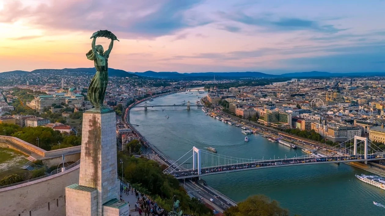 Buda castle drone, Hungary