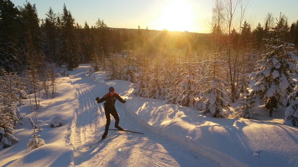 Cross-country skiing in Polish winter. ©POT
