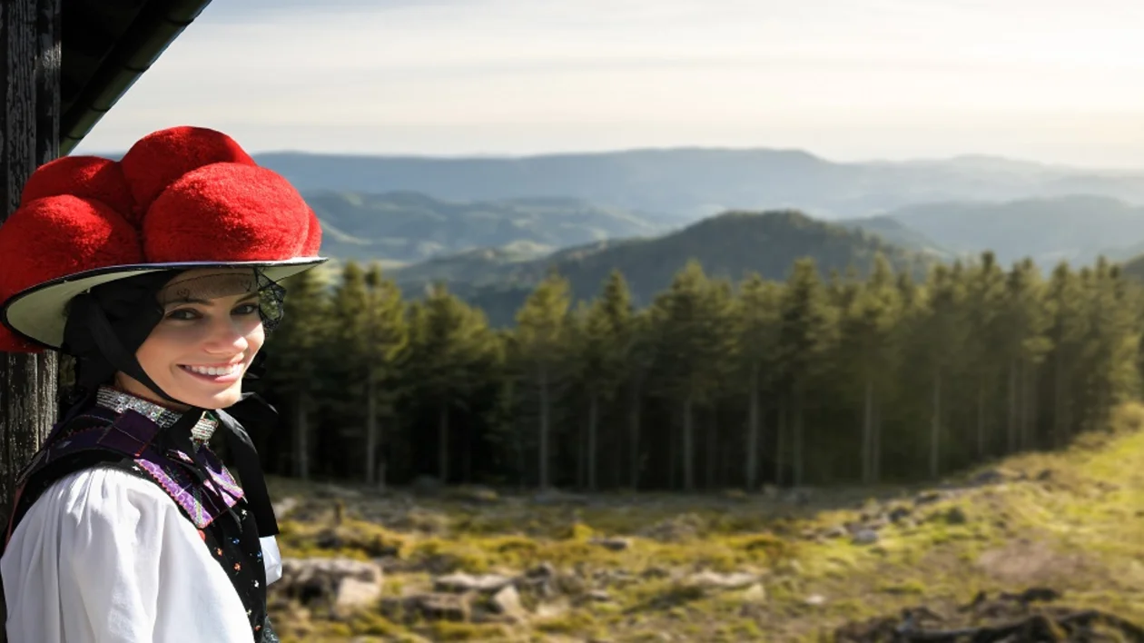 Wolfach: Woman with a Bollenhut in the Black Forest. © Schwarzwald Tourismus/Sascha Hotz