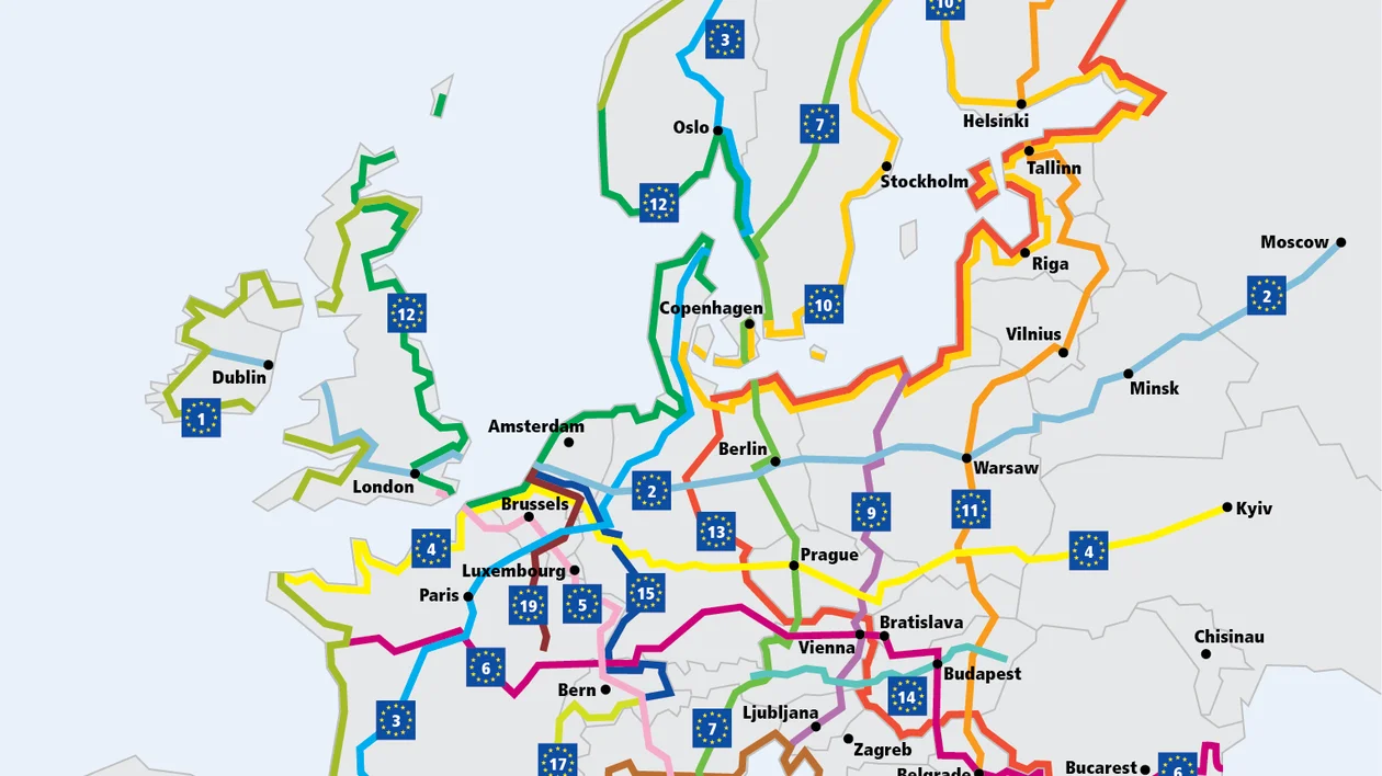 EuroVelo Schematic Map 2024