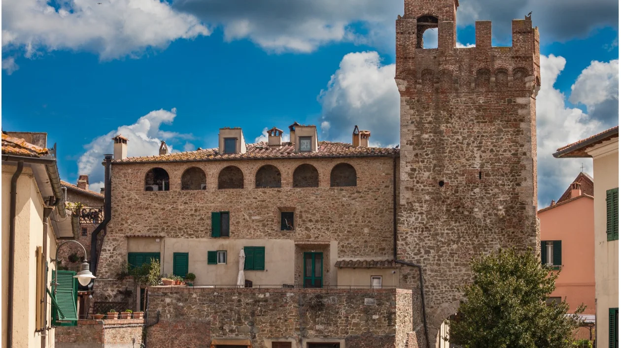 medieval building with a tower