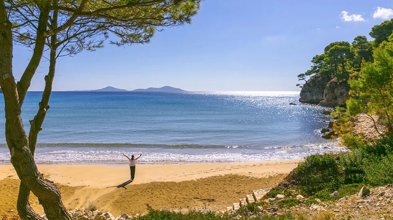 Peaceful and wild Chrissi Milia, Alonnisos Island.