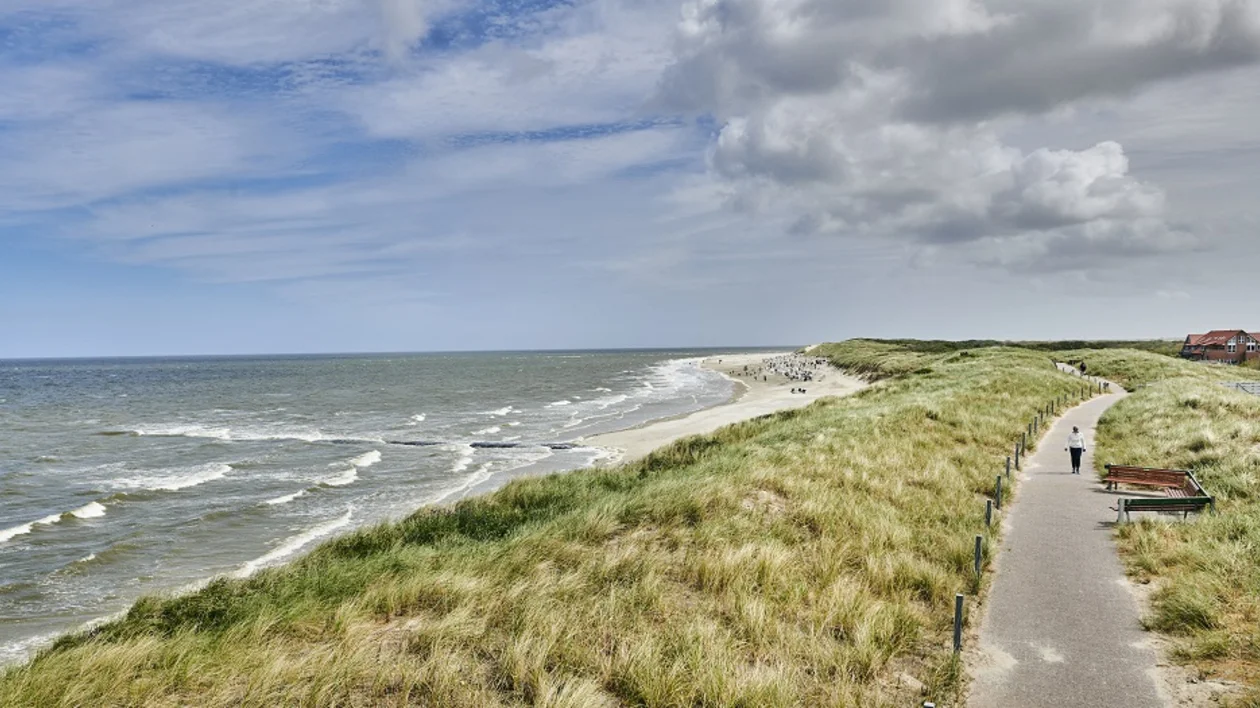 Baltrum: Dunes on the dike.
