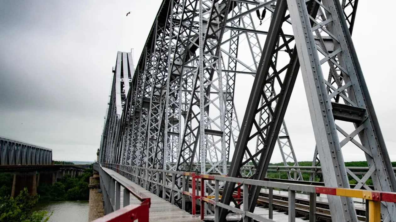 Fetești - Cernavodă Bridge in Romania and the stunning landscape around.