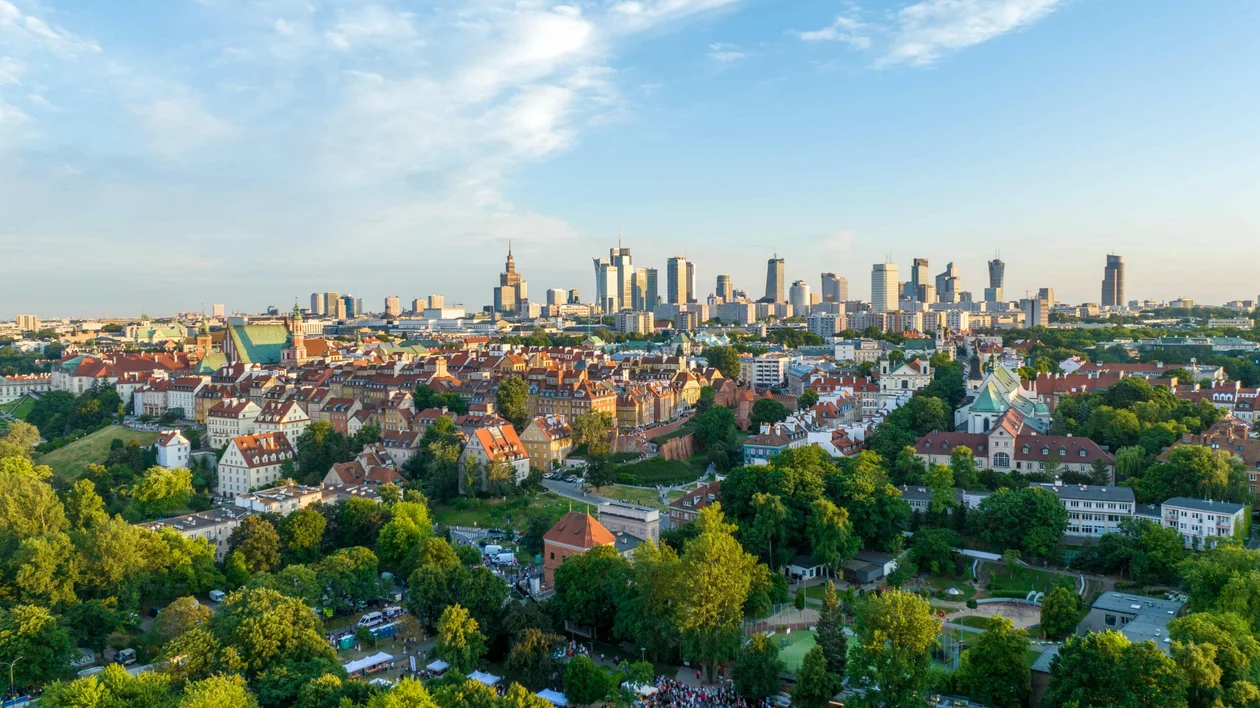 Warsaw's cityscape.