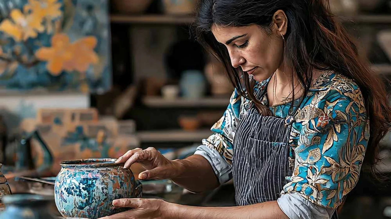 Handicrafts, pottery workshop