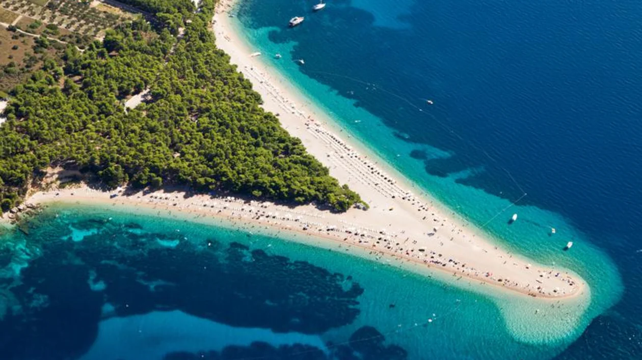 The Zlatni Rat in Croatia is one of the original Most quiet beaches of Europe. 
