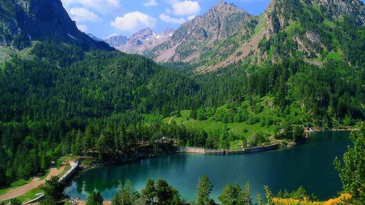 The Pyrenees stand over Aigües Tortes National 