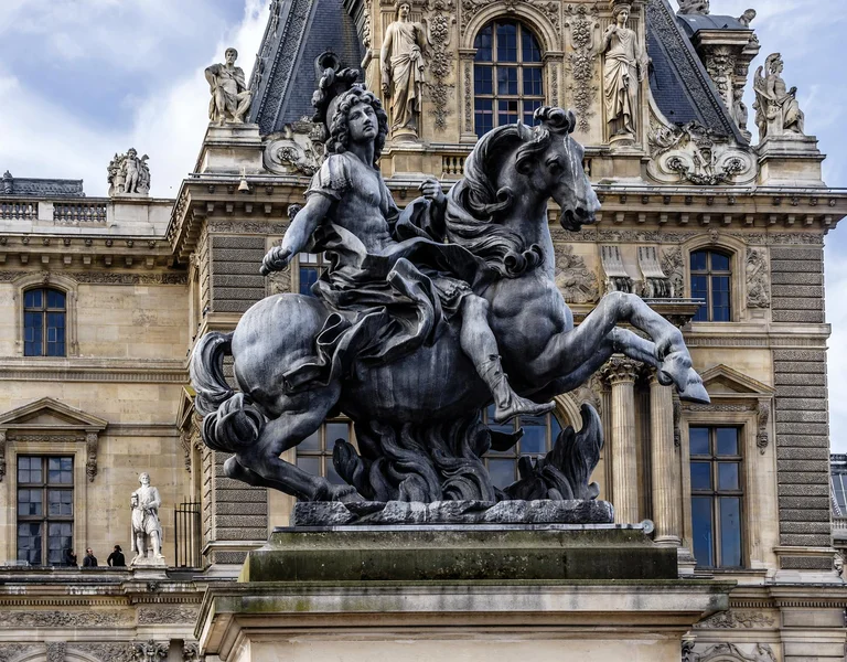 View of Louvre Museum courtyard