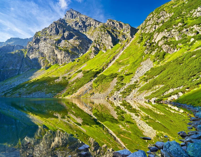 Gasienica Black Pond Lake in the  High Tatra Mountains