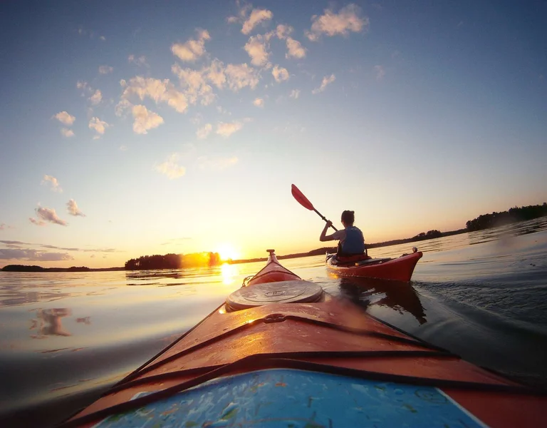 The best way to explore the lakes of Finland is by kayak