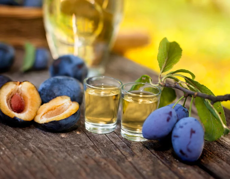 Plums and plum rakia, Serbia.