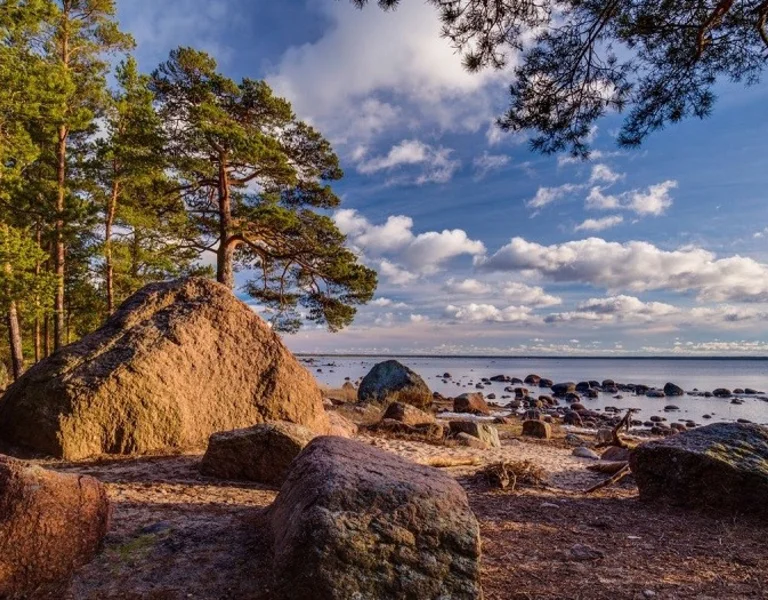 Clamber over rocks on the Lohusalu Peninsula