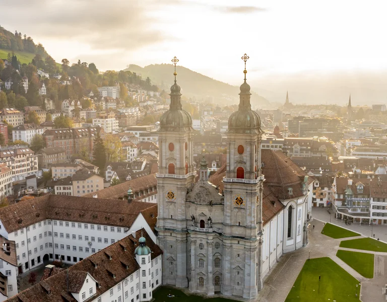 St. Gallen Kloster Luftaufnahme