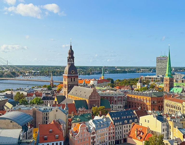 Riga the capital of Latvia.