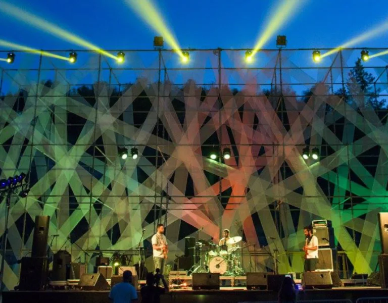 Live concert with three artists playing