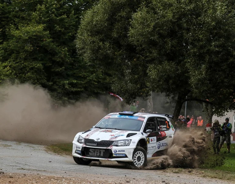 Skoda Fabia R5 Action during the 2016 European Rally Championship