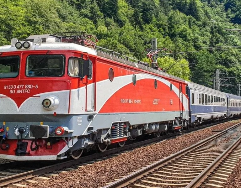 Calatori train in Romania and its landscape.