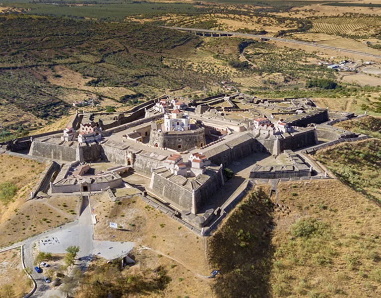 The star-shaped fortress of Elvas in Portugal’s Alentejo region — a masterpiece of European military architecture.