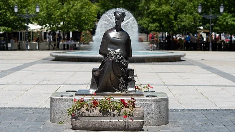Find beloved author Ivana Brlic Mazuranic's monument in Slavonski Brod