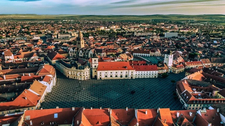 The Great Square in Sibiu.