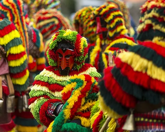 Take video to capture the movement of the Caretos' wild costumes