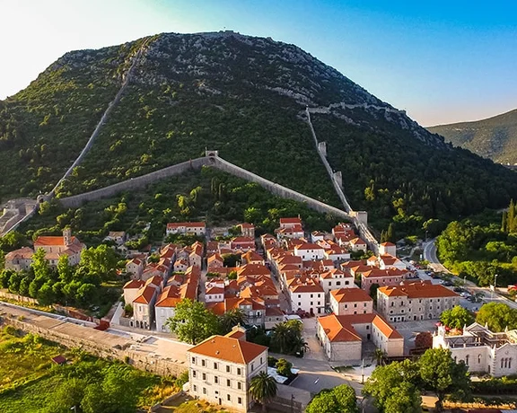 Are you intrigued by the stone wall in Ston, Dubrovnik - Neretva County, Croatia?