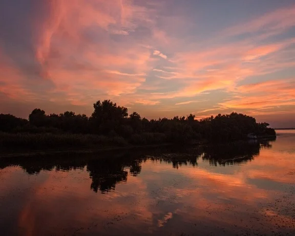 Glory in the fabulous sunsets over the Danube Delta