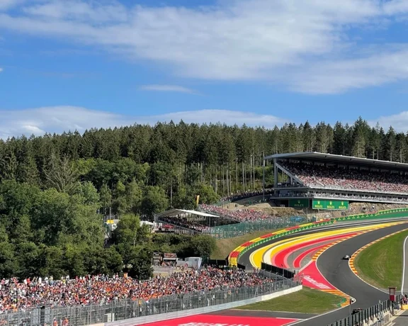 Experience pro racing sights and sounds at the Grand Prix F1 Spa Francorchamps.