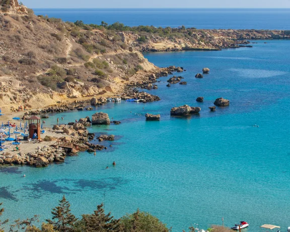 Protaras is where Cyprus Rocks takes place, near an amazing beach with turquoise water