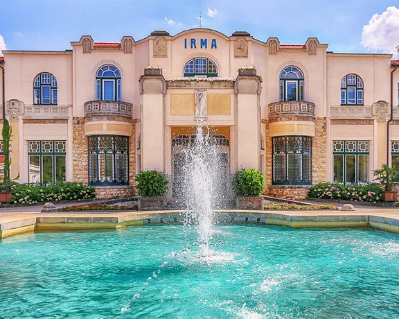 Let the gentle sounds of the fountain soothe your soul at the internationally known Irma spa.