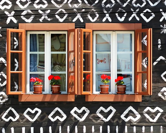 Check out the village of Čičmany and its distinctive architecture of houses decorated with typical folk ornamentation.